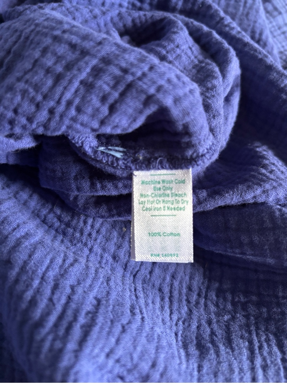 Marine Layer Corinne Blue Ombré Cotton Gauze Maxi Dress Size L - Picture 9 of 10